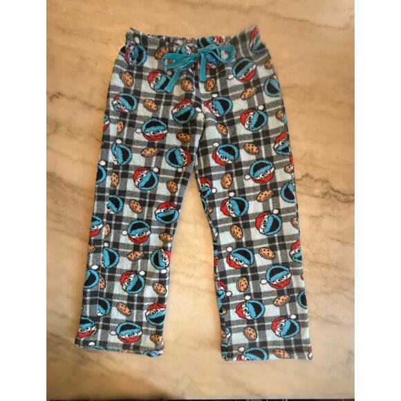 Cookie Monster Plush Christmas Pajama Pants Women's Small - Picture 1 of 9